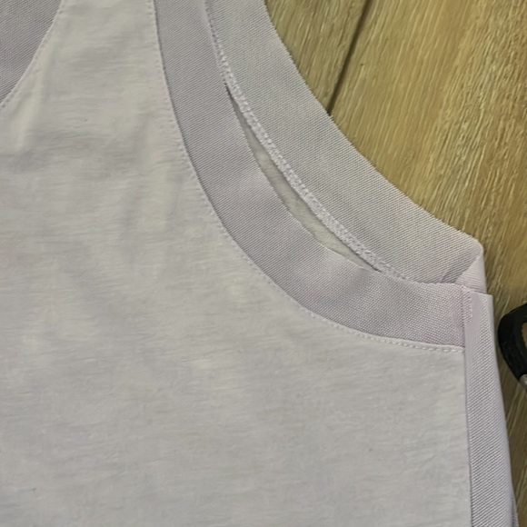 Addidas Size Medium Soft Purple Tank with Mesh Trim and Back - Picture 4 of 4